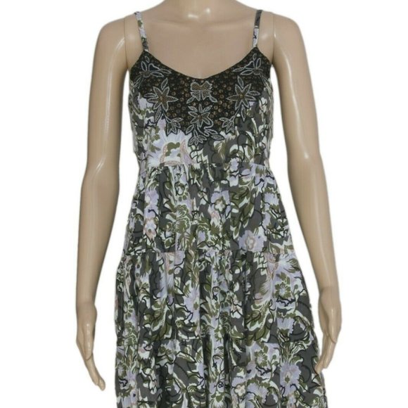 Free People Lilian Floral Embellished Tank Dress S - Picture 3 of 4